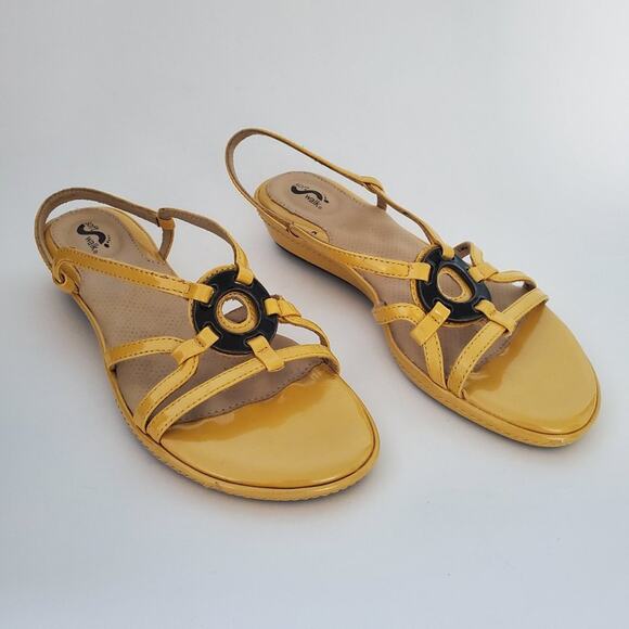 SoftWalk Slingback Strappy Wedge Sandals - Picture 2 of 9